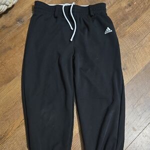 Adidas Kids Black Baseball Pants with White Accents